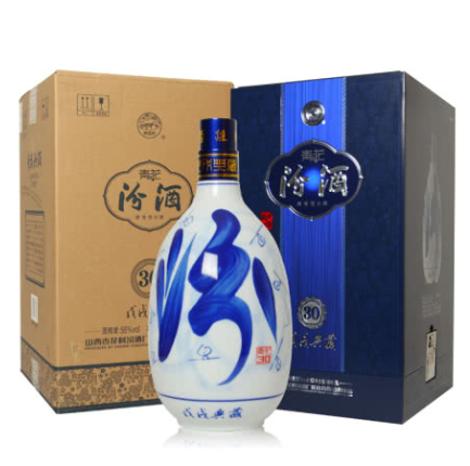 汾酒（汾酒股份厂出品） 杏花村白酒收藏系列 55度3000mL--青花30 单盒