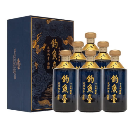 钓鱼台 十五年陈酿年份酒 53度500ml*6瓶整箱 酱香型白酒