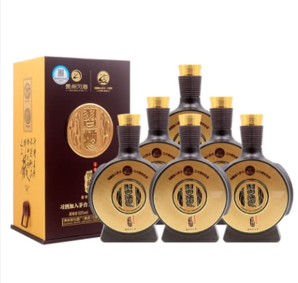 53度习酒加入茅台20周年纪念酒酱香型礼盒装500x6瓶装
