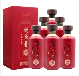 53°钓鱼台一瓶好酒酱香型礼盒装500ml6整箱装（2019年）