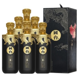 53°贵州国台 国台酒 中国龙（龙标）贵州国台酒 酱香型白酒500ml6瓶装