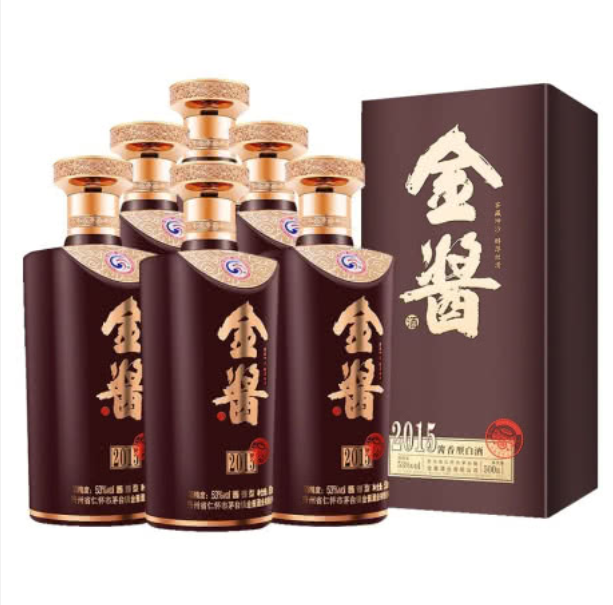 金酱酒 53度酱香型白酒 金酱2015粮食酒 500ml6瓶