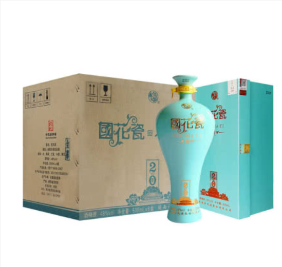 48度国花瓷青韵20 凤香型整箱500ml6