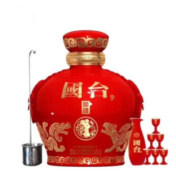 53°贵州国台酒业公司 国台国礼庚子鼠年纪念坛酒 酱香型白酒5L