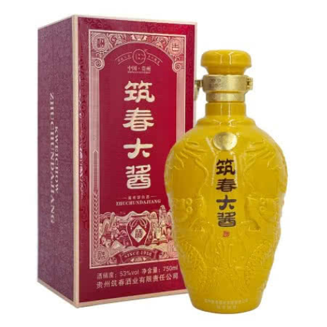 筑春大酱 黄龙瓶 筑春酒 53度 盒装 酱香型白酒 750ml6瓶整箱装